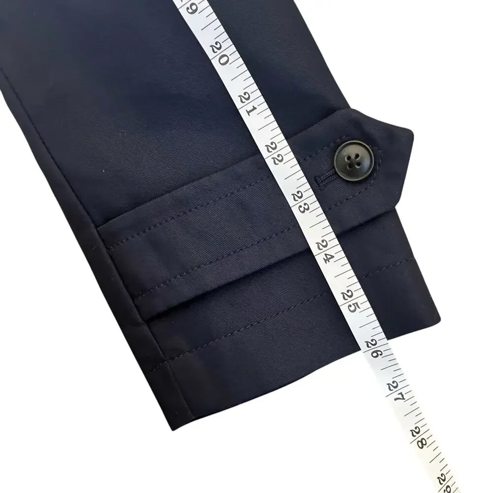 Banana Republic Mens Heritage Collection Navy Water Repellent Long Trench Coat - Picture 11 of 16